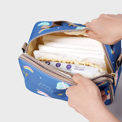 SUNVENO Portable Diaper Changing Bag – 3-in-1 Changing Pad & Stroller Organizer