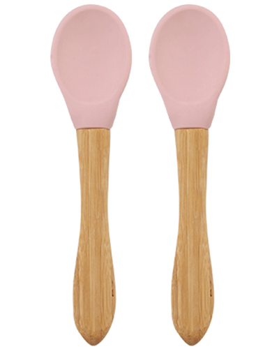 Silicone Baby Spoon with Natural Bamboo Handle – Gentle BLW Feeding Spoon