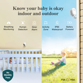 Sense-U AI Battery Baby Camera – Wireless Indoor & Outdoor Baby Monitor