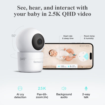 Sense-U Smart Sock Shoe Baby Monitor 3 – Real-Time Heart Rate & Sleep Tracking