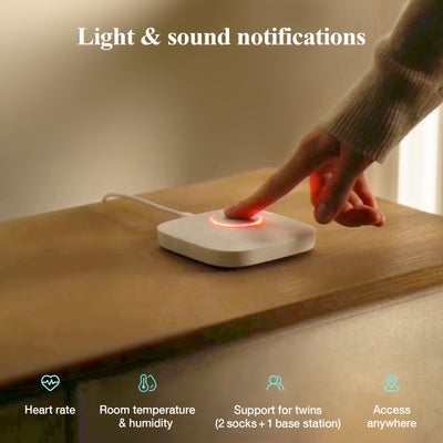 Sense-U Smart Sock Shoe Baby Monitor 3 – Real-Time Heart Rate & Sleep Tracking