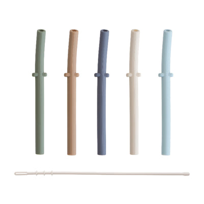 Mushie Silicone Replacement Straws Set (5 Pack)