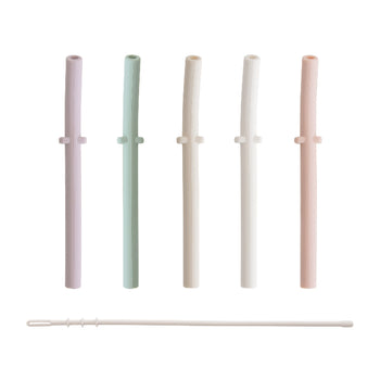 Mushie Silicone Replacement Straws Set (5 Pack)