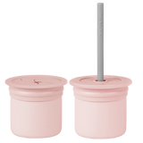 2-in-1 Silicone Drink & Snack Cup with Straw – 6oz (180ml) Mini Cup