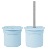 2-in-1 Silicone Drink & Snack Cup with Straw – 6oz (180ml) Mini Cup