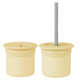2-in-1 Silicone Drink & Snack Cup with Straw – 6oz (180ml) Mini Cup