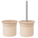 2-in-1 Silicone Drink & Snack Cup with Straw – 6oz (180ml) Mini Cup