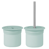 2-in-1 Silicone Drink & Snack Cup with Straw – 6oz (180ml) Mini Cup