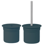 2-in-1 Silicone Drink & Snack Cup with Straw – 6oz (180ml) Mini Cup