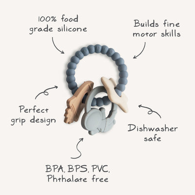 Silicone Sensory Teething Rings