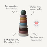 Mushie Stacking Rings Toy – Toddler Stacking Toy