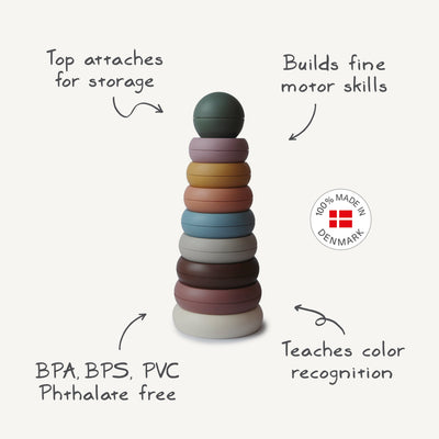 Mushie Stacking Rings Toy – Toddler Stacking Toy