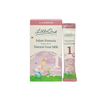 LittleOak Goat Milk Infant Formula Stage 1 A2 Olive Oil Travel Sachets 6x30g