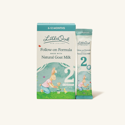 Natural Goat Milk Follow-on Formula with Olive Oil 6 x 30gm Travel Sachets
