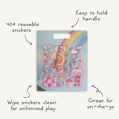 Reusable Puffy Sticker Book for Kids