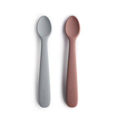 Mushie Silicone Feeding Spoons – Soft-Tip Baby Spoons