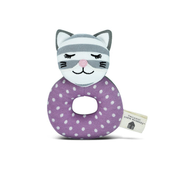 Apple Park Maude the Kitty Organic Cotton Teething Rattle