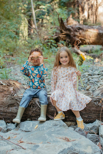 Apple Park Bamboo Blend L/S Twirly Tee Dress - Wild at Heart