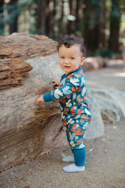 Apple Park Bamboo Blend Convertible Coverall - Squirrel Scurry