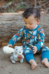 Apple Park Bamboo Blend Convertible Coverall - Squirrel Scurry