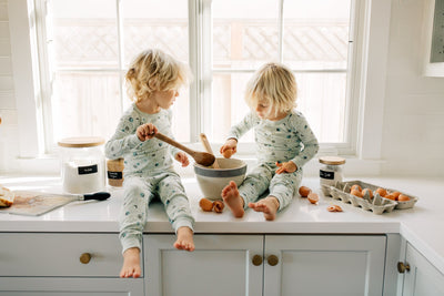 Apple Park Pajamas - Mint Moon & Stars
