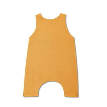 Apple Park Muslin Snap Jumpsuit - Mustard