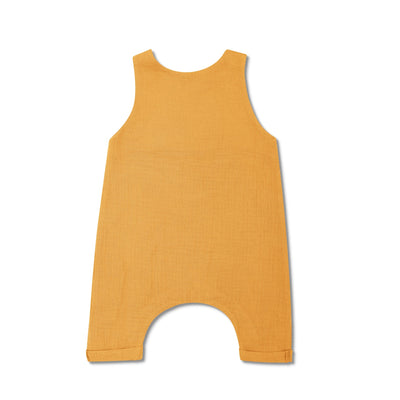 Apple Park Muslin Snap Jumpsuit - Mustard