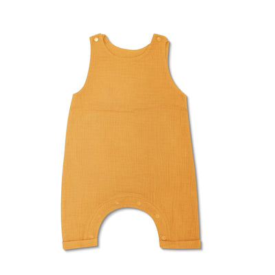Apple Park Muslin Snap Jumpsuit - Mustard