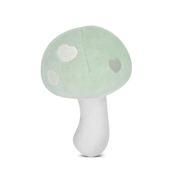 Apple Park Mushroom Rattle - Mint Velour