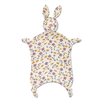 Apple Park Muslin Bunny Lovey - Pink Flower