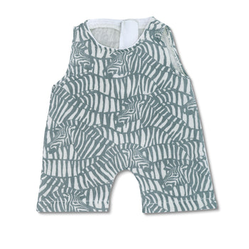 Apple Park Doll Coverall - Zebra Print