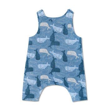 Apple Park Muslin Snap Jumpsuit - Whale Tales