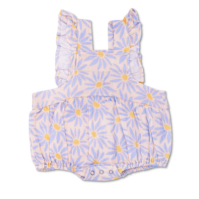 Apple Park Muslin Flutter Sleeve Romper - Daisy Dreams