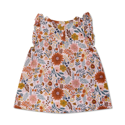 Apple Park Muslin Flutter Sleeve Dress - Zinnia Bloom
