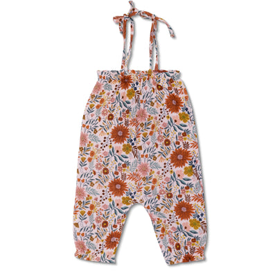 Apple Park Muslin Tie Shoulder Jumpsuit - Zinnia Bloom