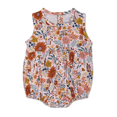 Apple Park Muslin Bubble Romper - Zinnia Bloom