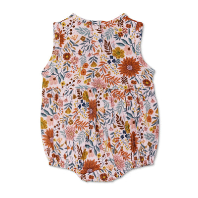Apple Park Muslin Bubble Romper - Zinnia Bloom