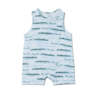 Apple Park Muslin Sleeveless Coverall - Alligator Isle