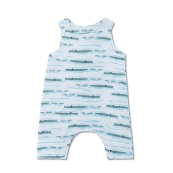 Apple Park Muslin Snap Jumpsuit - Alligator Isle