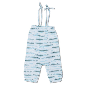 Apple Park Muslin Tie Shoulder Jumpsuit - Alligator Isle