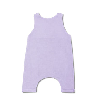 Apple Park Muslin Snap Jumpsuit - Lavender