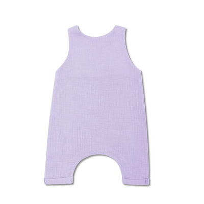 Apple Park Muslin Snap Jumpsuit - Lavender