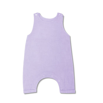 Apple Park Muslin Snap Jumpsuit - Lavender