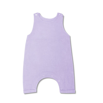 Apple Park Muslin Snap Jumpsuit - Lavender