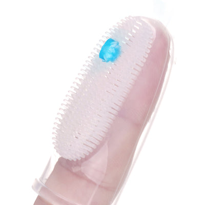 Haakaa Silicone Finger Toothbrush Set for Babies with Storage Case