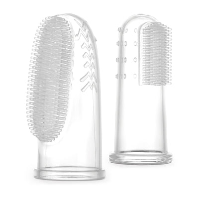 Haakaa Silicone Finger Toothbrush Set for Babies with Storage Case