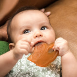 Haakaa Natural Owl Teether – One-Piece Rubber Teething Toy (3M+)