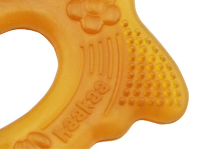 Haakaa Natural Owl Teether – One-Piece Rubber Teething Toy (3M+)