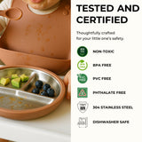 Stainless Steel Toddler Feeding Set 12+ Months- Mocha Mousse