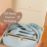 Stainless Steel Baby Feeding Set 6+ Months - Baby Blue